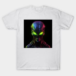 Alien Neon Art 1 T-Shirt